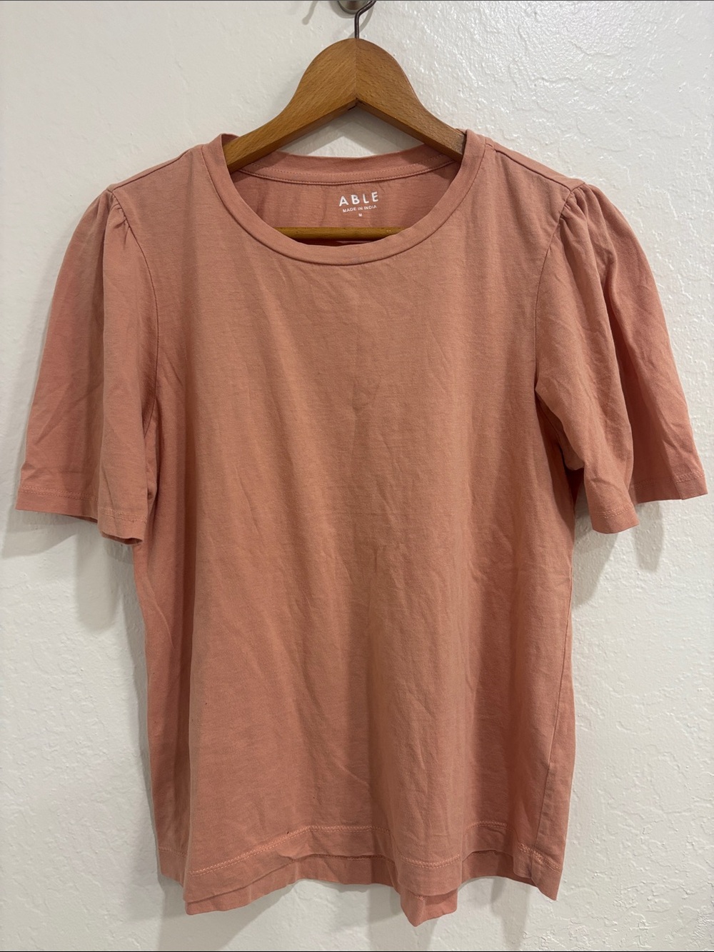 ABLE Puff Sleeve Crewneck Tee - Dusty Rose